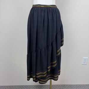 Vintage Alka For Marcopolo Skirt Womens One Size Tiered Midi Bohemian Gypsy Y2K